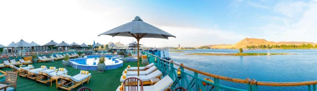 Sun deck of the Sonesta Moon Goddess Nile Cruise Ship Nile cruise